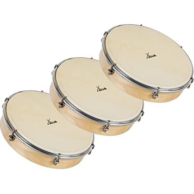 XDrum HTM-12S 12" Tambor De Mano Con Piel Natural Set De 3, 5 cm) Diámetro: 12" (30, 5 cm), Piel de oveja resistente, Marco de madera de arce, 6 ganchos de tensión para afinar el tambor XDrum HTM-12S 12" Tambor De Mano Con Piel Natural Set De 3, 5 cm) Diámetro: 12" (30, 5 cm), Piel de oveja resistente, Marco de madera de arce, 6 ganchos de tensión para afinar el tambor