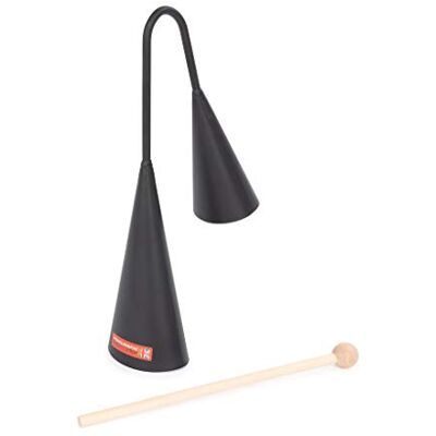 Percussion Plus Campanas Agogo dobles, Negro, Mediano Percussion Plus Campanas Agogo dobles, Negro, Mediano