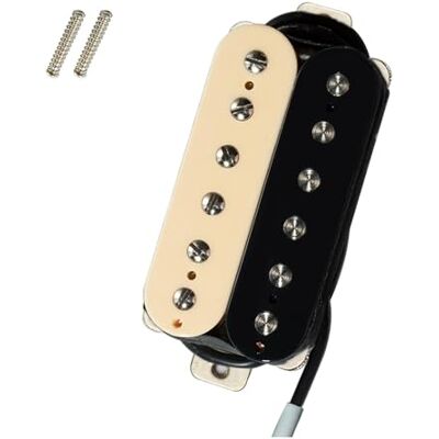 ZXFJYUIP Pastilla Humbucker No Ajustable Con Mástil De 50 Mm Y 7.6 KΩ Adecuada Para Guitarras Electroacústicas(2) ZXFJYUIP Pastilla Humbucker No Ajustable Con Mástil De 50 Mm Y 7.6 KΩ Adecuada Para Guitarras Electroacústicas(2)