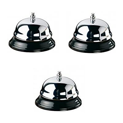 tempo di saldi 3 x Timbre De Mesa Pulido De Metal para Recepción Hotel Y Restaurante tempo di saldi 3 x Timbre De Mesa Pulido De Metal para Recepción Hotel Y Restaurante