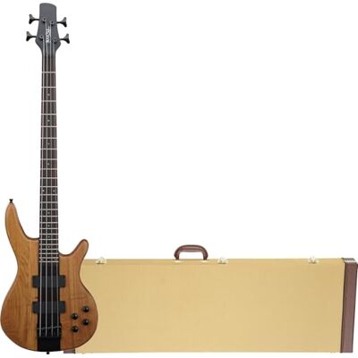 ROCKTILE Pro LB104-N LowBone Bajo Eléctrico Natural Set con Estuche Rígido 4 cuerdas, Cuerpo: tilo, Mástil de arce en una pieza, Diapasón: palisandro, Incrustaciones: perloid, 24 trastes, Peso: 3 ROCKTILE Pro LB104-N LowBone Bajo Eléctrico Natural Set con Estuche Rígido 4 cuerdas, Cuerpo: tilo, Mástil de arce en una pieza, Diapasón: palisandro, Incrustaciones: perloid, 24 trastes, Peso: 3