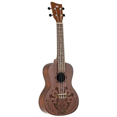 GEWA Concert Ukulele Manoa Cuerpo Sapelli Diseño láser México Natural mate sedoso incl. Funda acolchada KT-CO-MEXICO GEWA Concert Ukulele Manoa Cuerpo Sapelli Diseño láser México Natural mate sedoso incl. Funda acolchada KT-CO-MEXICO