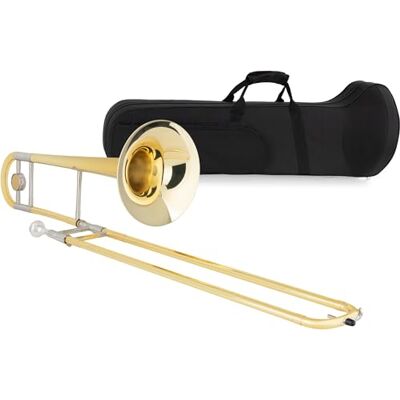 Classic Cantabile TP-42 Trombón Tenor Afinación Bb Latón Deslizamiento Interior de Alpaca Incluye Estuche, Boquilla y Paño de Limpieza Classic Cantabile TP-42 Trombón Tenor Afinación Bb Latón Deslizamiento Interior de Alpaca Incluye Estuche, Boquilla y Paño de Limpieza