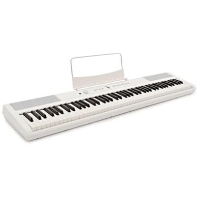 gear4music SDP-2 Piano de escenario digital de 88 teclas con acción ponderada Blanco Ocho Voces con Piano de Cola y Eléctrico, Acción Contrapesada para una Transición Fácil, Cuatro Altavoces Estéreo, Blanco gear4music SDP-2 Piano de escenario digital de 88 teclas con acción ponderada Blanco Ocho Voces con Piano de Cola y Eléctrico, Acción Contrapesada para una Transición Fácil, Cuatro Altavoces Estéreo, Blanco