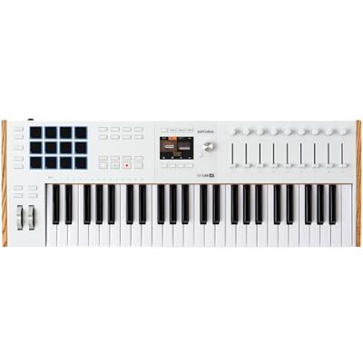 Arturia KeyLab 49 MK3 White, teclado c/controlador MIDI producción, paq. software todo-en-1-49 teclas, 9 codificadores, 9 faders, 1 rueda modulación, 1 rueda inflex. tono, 12 almohadillas Blanco Arturia KeyLab 49 MK3 White, teclado c/controlador MIDI producción, paq. software todo-en-1-49 teclas, 9 codificadores, 9 faders, 1 rueda modulación, 1 rueda inflex. tono, 12 almohadillas Blanco