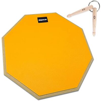 keepdrum DPOR12 Almohadilla de práctica de batería (12 pulgadas, incluye llavero), color naranja keepdrum DPOR12 Almohadilla de práctica de batería (12 pulgadas, incluye llavero), color naranja