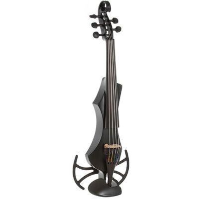 GEWA E-Violin, violín electrónico, Novita 3.0 negro con adaptador para apoyos de hombro, 5 cuerdas GEWA E-Violin, violín electrónico, Novita 3.0 negro con adaptador para apoyos de hombro, 5 cuerdas