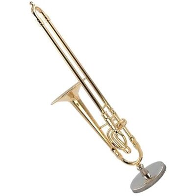 DALYNN Modelo De Trombón De Cobre Puro En Miniatura De 11cm Con Soporte, Mini Modelo De Instrumento Musical musical instrumento Miniatura DALYNN Modelo De Trombón De Cobre Puro En Miniatura De 11cm Con Soporte, Mini Modelo De Instrumento Musical musical instrumento Miniatura