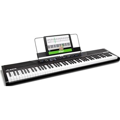 Alesis Piano Eléctrico 88 Teclas Semi Contrapesadas con Altavoces, Lecciones de Piano, Metrónomo y 5 Kits de Sonidos Negro Alesis Piano Eléctrico 88 Teclas Semi Contrapesadas con Altavoces, Lecciones de Piano, Metrónomo y 5 Kits de Sonidos Negro