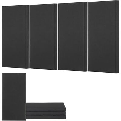 VEVOR Paneles Acústicos de Fibra de Vidrio, Paneles de Absorción de Sonido, Insonorizados Autoadhesivos, para Estudios, Oficinas, Cine en Casa, Salas de Reuniones, Negro, 600 x 300 x 50 mm, 4 uds VEVOR Paneles Acústicos de Fibra de Vidrio, Paneles de Absorción de Sonido, Insonorizados Autoadhesivos, para Estudios, Oficinas, Cine en Casa, Salas de Reuniones, Negro, 600 x 300 x 50 mm, 4 uds