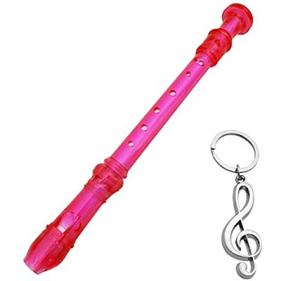 keepdrum Flauta dulce soprano (digitación alemana, incluye llavero), color rosa neón keepdrum Flauta dulce soprano (digitación alemana, incluye llavero), color rosa neón