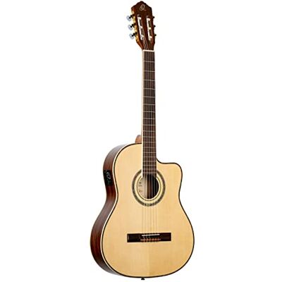 Ortega Guitars Guitarra Clásica 4/4 Family Series Pro Electroacústica Incluye Gigbag Engelmann Spruce, Caoba, Natural () Ortega Guitars Guitarra Clásica 4/4 Family Series Pro Electroacústica Incluye Gigbag Engelmann Spruce, Caoba, Natural ()