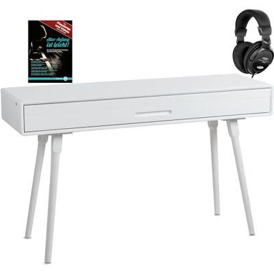 Classic Cantabile DP-730 WP Piano digital set 88 teclas ponderadas acción de martillo Mesa teclado piano elèctrico incorporado Con porta notas y pedalera USB MIDI Blanco mate y teclas rosas Classic Cantabile DP-730 WP Piano digital set 88 teclas ponderadas acción de martillo Mesa teclado piano elèctrico incorporado Con porta notas y pedalera USB MIDI Blanco mate y teclas rosas