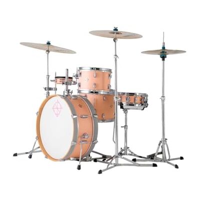 Dixon Little Roomer Shellset Batería compacta de caoba de 5 piezas para estudio, escenario y conciertos acústicos, color melocotón fuzz Dixon Little Roomer Shellset Batería compacta de caoba de 5 piezas para estudio, escenario y conciertos acústicos, color melocotón fuzz