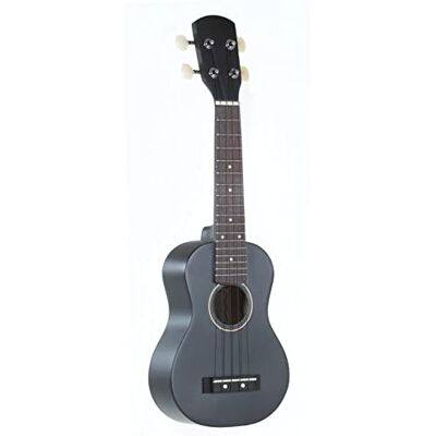 GEWA Soprano Ukulele Almeria – negro mate – cuerpo de tilo – acabado mate – 350 mm de escala – diapasón de madera de pakka – clavijas abiertas GEWA Soprano Ukulele Almeria – negro mate – cuerpo de tilo – acabado mate – 350 mm de escala – diapasón de madera de pakka – clavijas abiertas