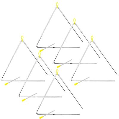 Tiger Instrumentos triangulares Samba de 12 pulgadas, triángulos de acero resistentes con golpeadores de metal, ideal para uso escolar, banda o en el hogar, paquete de 6 Tiger Instrumentos triangulares Samba de 12 pulgadas, triángulos de acero resistentes con golpeadores de metal, ideal para uso escolar, banda o en el hogar, paquete de 6