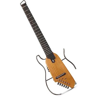 FLFL Guitarra De Viaje Guitarra Silenciosa Sin Cabeza Marcos Extraíbles Guitarra Eléctrica Acústica Ultraligera Principiantes Guitarra Eléctrica (Color : Maple) FLFL Guitarra De Viaje Guitarra Silenciosa Sin Cabeza Marcos Extraíbles Guitarra Eléctrica Acústica Ultraligera Principiantes Guitarra Eléctrica (Color : Maple)