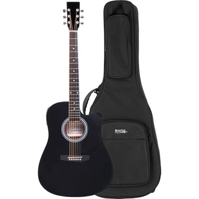 Classic Cantabile WS-10BK-CE Set de Guitarra Western con Funda, 6 cuerdas Estilo Dreadnought con cutaway, 20 trastes, Cejuelas: alpaca, Tapa, fondo, aros: tilo laminado, Diapasón, puente: arce, 5 cm Classic Cantabile WS-10BK-CE Set de Guitarra Western con Funda, 6 cuerdas Estilo Dreadnought con cutaway, 20 trastes, Cejuelas: alpaca, Tapa, fondo, aros: tilo laminado, Diapasón, puente: arce, 5 cm