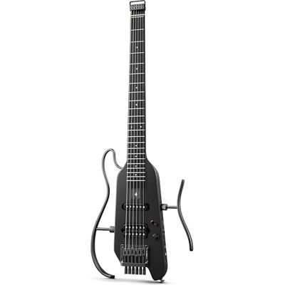 Donner Kit de guitarra eléctrica sin pala HUSH X, viaje, negro Guitarra sin pala ultraligera, cuerpo macizo de caoba, marco fácil de montar, funda y accesorios Donner Kit de guitarra eléctrica sin pala HUSH X, viaje, negro Guitarra sin pala ultraligera, cuerpo macizo de caoba, marco fácil de montar, funda y accesorios
