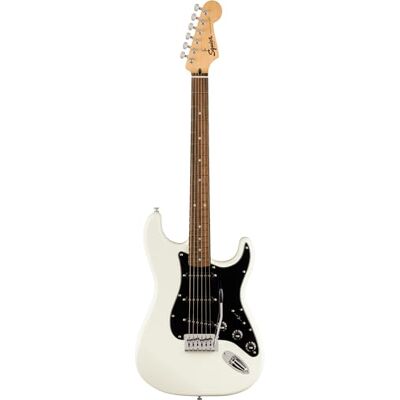 Fender Guitarra eléctrica FSR Squier Sonic® Stratocaster®, diapasón de laurel, golpeador negro, Arctic White Fender Guitarra eléctrica FSR Squier Sonic® Stratocaster®, diapasón de laurel, golpeador negro, Arctic White