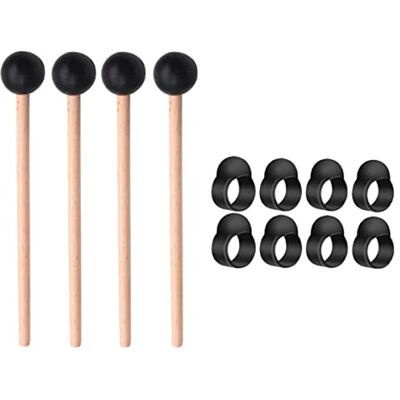 Xusywdm Tambor de Lengua de Acero de 8 Piezas Finger Picks Finger Sleeves Handpan con 4 Piezas Ethereal Drum Drumstick Kit Instrumento de Percusión Xusywdm Tambor de Lengua de Acero de 8 Piezas Finger Picks Finger Sleeves Handpan con 4 Piezas Ethereal Drum Drumstick Kit Instrumento de Percusión