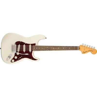 Fender Squier by Classic Vibe años '70 Stratocaster, Guitarra Eléctrica, Diapasón de Laurel, Blanco Olímpico Fender Squier by Classic Vibe años '70 Stratocaster, Guitarra Eléctrica, Diapasón de Laurel, Blanco Olímpico
