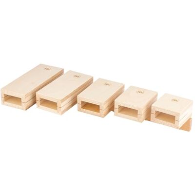 Meinl Percussion Bloques de patillas de madera con soporte, cinco tonos de bajo a alto, 100% abedul báltico, garantía de 2 años () Meinl Percussion Bloques de patillas de madera con soporte, cinco tonos de bajo a alto, 100% abedul báltico, garantía de 2 años ()
