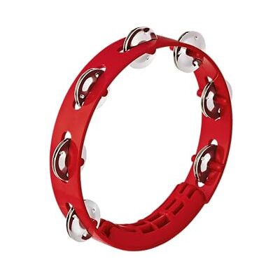Nino Percussion NINO Percusión Pandereta ABS Compacta 8" Rojo, Nino Percussion NINO Percusión Pandereta ABS Compacta 8" Rojo,
