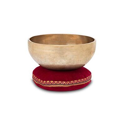 XDrum Omshanti Cuenco Sonoro 10 cm Set incl. Cojín, Hecho a mano en India Material: aleación de latón, Diámetro: aprox. 10 cm, Peso: aprox. 300 g, Color: dorado, Ideal como base para cuenco tibetano XDrum Omshanti Cuenco Sonoro 10 cm Set incl. Cojín, Hecho a mano en India Material: aleación de latón, Diámetro: aprox. 10 cm, Peso: aprox. 300 g, Color: dorado, Ideal como base para cuenco tibetano
