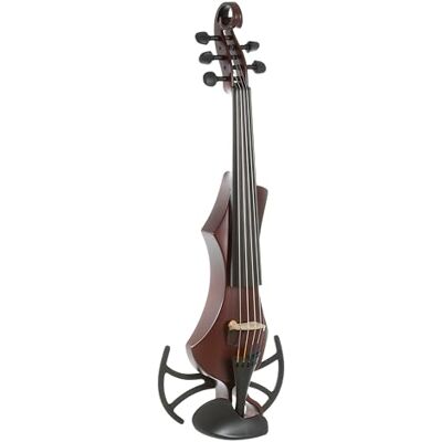 GEWA E-Violin, violín electrónico, Novita 3.0 rojo-marrón con adaptador para apoyos de hombro, 5 cuerdas GEWA E-Violin, violín electrónico, Novita 3.0 rojo-marrón con adaptador para apoyos de hombro, 5 cuerdas