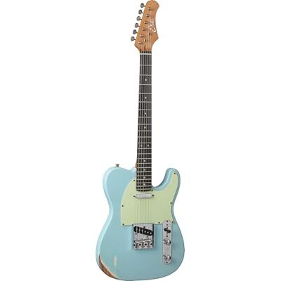 EKO GUITARS – VT-380 Relic Daphne Blue, Guitarra Eléctrica, Cuerpo de Paulownia, Mástil de Arce, Diapasón de South American Roupanà, Color Daphne Blue EKO GUITARS – VT-380 Relic Daphne Blue, Guitarra Eléctrica, Cuerpo de Paulownia, Mástil de Arce, Diapasón de South American Roupanà, Color Daphne Blue