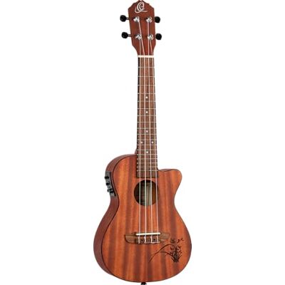 Ortega Guitars OrTEGA Bonfire RU5 mm-CE Ukelele de concierto con afinador láser Ortega Guitars OrTEGA Bonfire RU5 mm-CE Ukelele de concierto con afinador láser