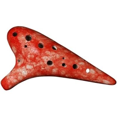 HYLQZAT Ocarina para principiantes Ocarina Texturizada De 12 Agujeros Con Clave C Central Instrumento Musical Profesional Para Principiantes(Red) HYLQZAT Ocarina para principiantes Ocarina Texturizada De 12 Agujeros Con Clave C Central Instrumento Musical Profesional Para Principiantes(Red)