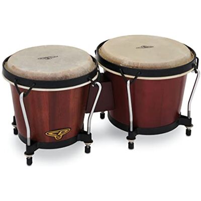Latin Percussion LP Bongo Tradicional 6" y 7"- roble siamés herrajes negros madera oscura Latin Percussion LP Bongo Tradicional 6" y 7"- roble siamés herrajes negros madera oscura