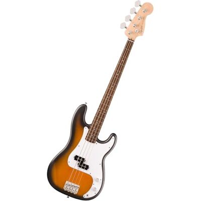 Fender Squier by Debut Collection Precision Bass, Diapasón de Laurel, Golpeador Blanco, Sunburst de 2 Colores Fender Squier by Debut Collection Precision Bass, Diapasón de Laurel, Golpeador Blanco, Sunburst de 2 Colores