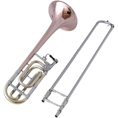RTNGFHYT Trombón Tenor De Cobre Fosforado Bañado En Oro En Clave F Tono Bb Instrumento Musical De Interpretación Profesional RTNGFHYT Trombón Tenor De Cobre Fosforado Bañado En Oro En Clave F Tono Bb Instrumento Musical De Interpretación Profesional