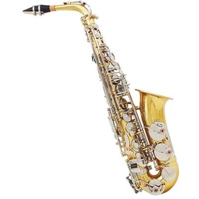 LJERFSW Saxofón De Latón Saxofón Alto En Mi Bemol Dorado Y Níquel Negro Instrumentos Musicales Tocados De Calidad Profesional(E) LJERFSW Saxofón De Latón Saxofón Alto En Mi Bemol Dorado Y Níquel Negro Instrumentos Musicales Tocados De Calidad Profesional(E)