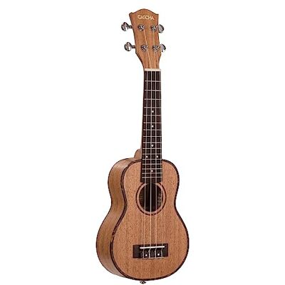 Cascha Premium Soprano Ukulele Bundle en caoba con cuerdas de AQUILA, bolsa acolchada, formación en ukelele en ingles (+DVD), afinador y 3 púas Cascha Premium Soprano Ukulele Bundle en caoba con cuerdas de AQUILA, bolsa acolchada, formación en ukelele en ingles (+DVD), afinador y 3 púas