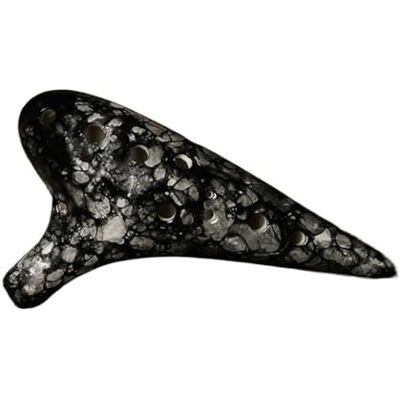 HYLQZAT Ocarina para principiantes Ocarina Texturizada De 12 Agujeros Con Clave C Central Instrumento Musical Profesional Para Principiantes(Black) HYLQZAT Ocarina para principiantes Ocarina Texturizada De 12 Agujeros Con Clave C Central Instrumento Musical Profesional Para Principiantes(Black)