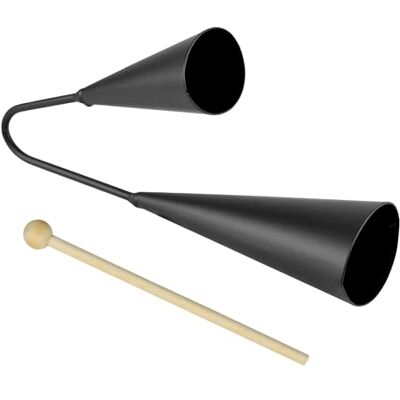 A-Star Dos Tonos Doble Metal Samba Agogo Campanas con Batidor de Madera A-Star Dos Tonos Doble Metal Samba Agogo Campanas con Batidor de Madera