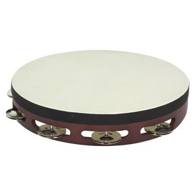 Ortola STF Classic Pandereta sencilla 25 cm con parche, color nogal oscuro Ortola STF Classic Pandereta sencilla 25 cm con parche, color nogal oscuro