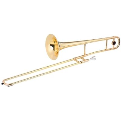 HYLQZAT Trombón Tenor Trombón Alto Para Principiantes Latón Lacado En Oro Tono Si Bemol Si Bemol Con Caja Especial Para Instrumento Musical(Brass Gold) HYLQZAT Trombón Tenor Trombón Alto Para Principiantes Latón Lacado En Oro Tono Si Bemol Si Bemol Con Caja Especial Para Instrumento Musical(Brass Gold)