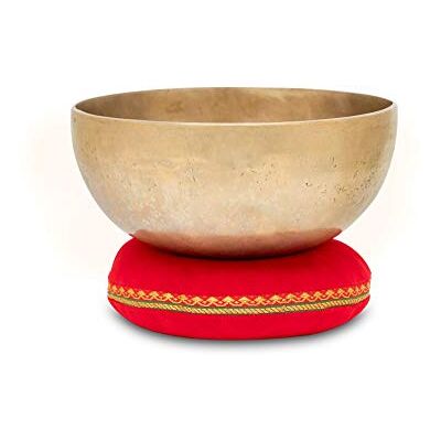 XDrum Omshanti Cuenco Sonoro 20 cm Set incl. Cojín, Hecho a mano en India Material: aleación de latón, Diámetro: aprox. 20 cm, Peso: aprox. 1200 g, Color: dorado, Ideal como base para cuenco tibetano XDrum Omshanti Cuenco Sonoro 20 cm Set incl. Cojín, Hecho a mano en India Material: aleación de latón, Diámetro: aprox. 20 cm, Peso: aprox. 1200 g, Color: dorado, Ideal como base para cuenco tibetano