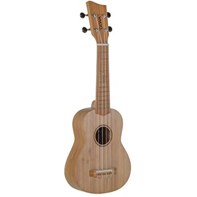 GEWA Soprano Ukulele Manoa Bambú macizo Natural mate incl. Funda acolchada GEWA Soprano Ukulele Manoa Bambú macizo Natural mate incl. Funda acolchada