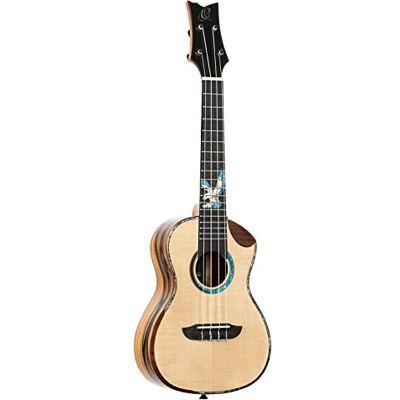 Ortega Guitars , Ukelele acústico eléctrico de 4 cuerdas para habitación privada Elite Series con bolsa, derecha, () Ortega Guitars , Ukelele acústico eléctrico de 4 cuerdas para habitación privada Elite Series con bolsa, derecha, ()