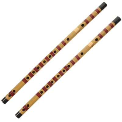 Dabur Flauta De Bambú 1 juego de 2 flautas de bambú para principiantes en instrumentos de viento de madera tradicionales con llave G Dabur Flauta De Bambú 1 juego de 2 flautas de bambú para principiantes en instrumentos de viento de madera tradicionales con llave G