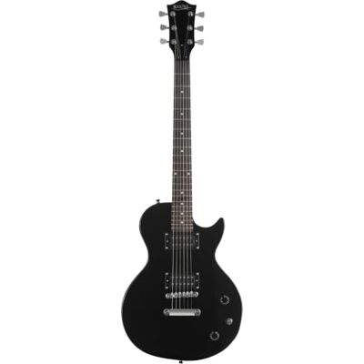 ROCKTILE L-100 BL Guitarra Eléctrica Negra, Modelo Single Cut, Cuerpo: tilo Mástil atornillado de arce, 2 pastillas humbucker, 22 trastes medianos, Diapasón de palisandro, Incrustaciones tipo punto ROCKTILE L-100 BL Guitarra Eléctrica Negra, Modelo Single Cut, Cuerpo: tilo Mástil atornillado de arce, 2 pastillas humbucker, 22 trastes medianos, Diapasón de palisandro, Incrustaciones tipo punto