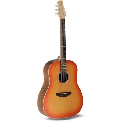 Applause Guitarra acústica Jump Slope Shoulder D Tapa de abeto macizo Fondo de ovangkol Honey Burst mate Applause Guitarra acústica Jump Slope Shoulder D Tapa de abeto macizo Fondo de ovangkol Honey Burst mate