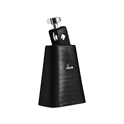 XDrum HCB-4 Cowbell Cencerro de 4" con 17 cm de largo para batería y percusión Campana de acero Montable en batería Negro XDrum HCB-4 Cowbell Cencerro de 4" con 17 cm de largo para batería y percusión Campana de acero Montable en batería Negro