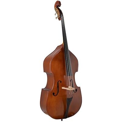 GEWA Contrabajo Línea básica 1/8 Semisólido Tapa de abeto macizo Fondo/aros de arce laminado Forma de viola da gamba Marrón dorado Listo para tocar GEWA Contrabajo Línea básica 1/8 Semisólido Tapa de abeto macizo Fondo/aros de arce laminado Forma de viola da gamba Marrón dorado Listo para tocar